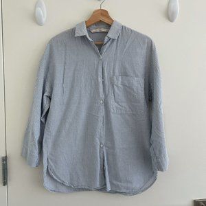 Zara Women Oversized A-line Striped Shirt XS